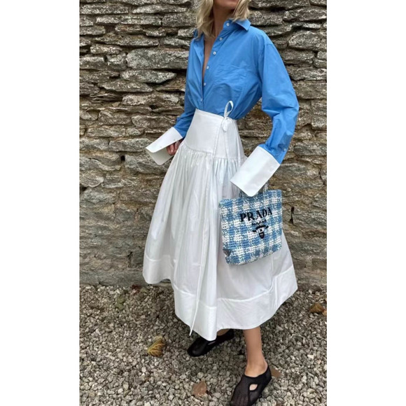 Helsa Classic Oversized Shirt in Tech Poplin L - Picture 2 of 7